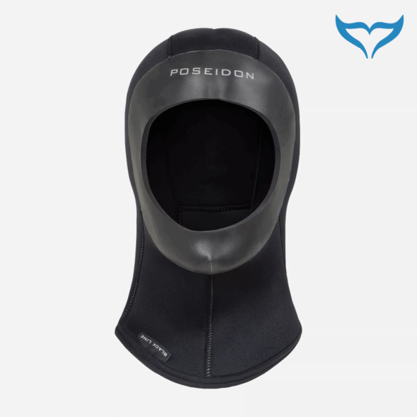 Poseidon Kopfhaube Black Line Neopren 5mm schwarz Manschette Hood Größe S M L XL