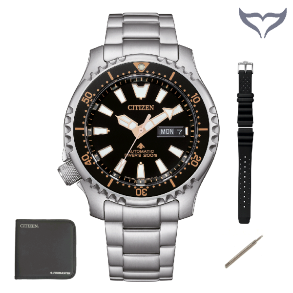 Citizen Promaster Marine TaucherUhr NY0160-66EE 20bar Automatik Set Edelstahl Gummi Armband