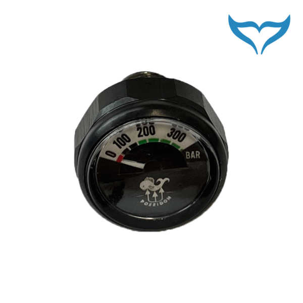 Poseidon Mini Gauge Black 350 bar Manometer Finimeter Stage 1. Stufe 1st stage N